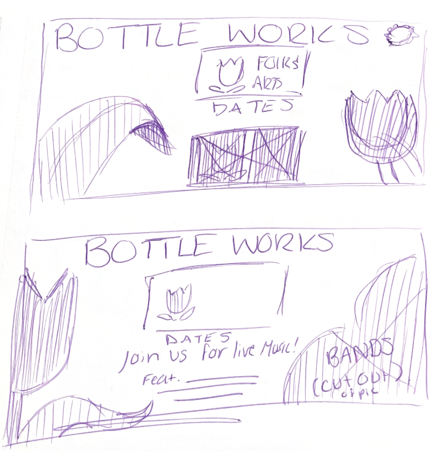 Bottle Works Ethnic Fest Billboard Sketches