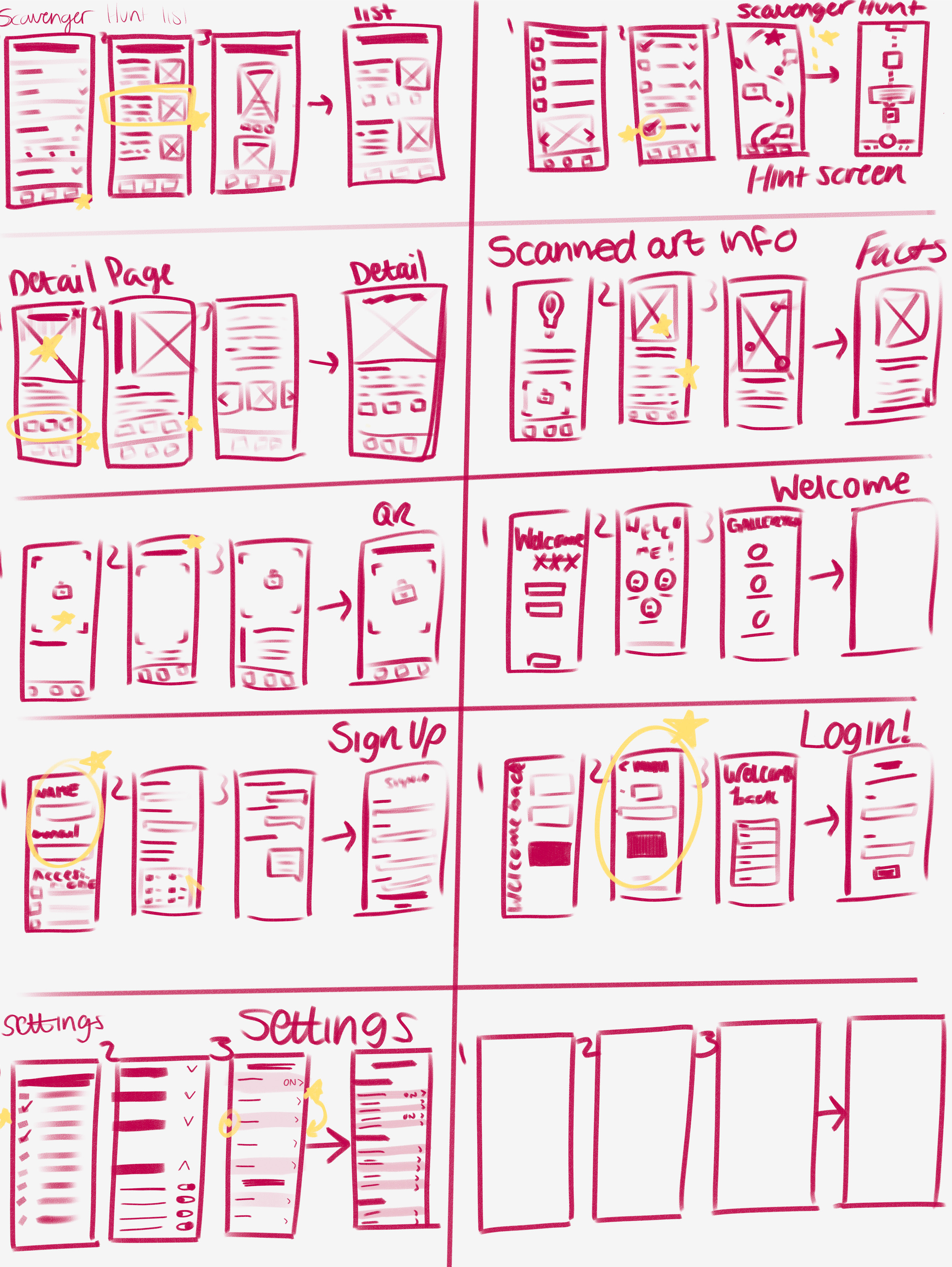 app design sketches